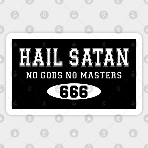 No Gods No Masters Hail Satan Sticker by Tshirt Samurai